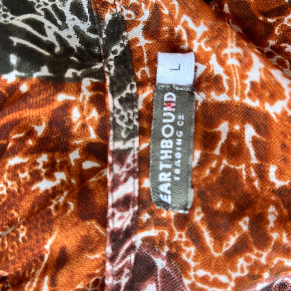 Earthbound Trading Boho Festival Maxi Dress Sz L Tassel Hippie Sheer Empire - Picture 8 of 15